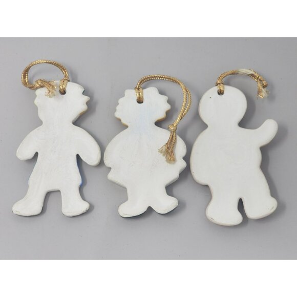 Vintage‎ Hand Made Raggedy Ann/Andy + Gingerbread Man Ceramic Hanging Ornaments - Picture 3 of 8